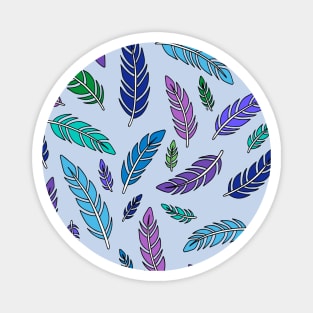 Blue Feathers Magnet